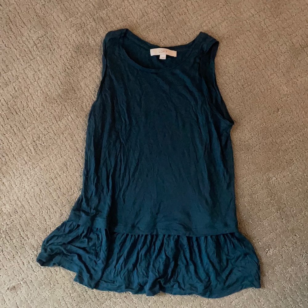 Green top, small size by Loft, new without tag.